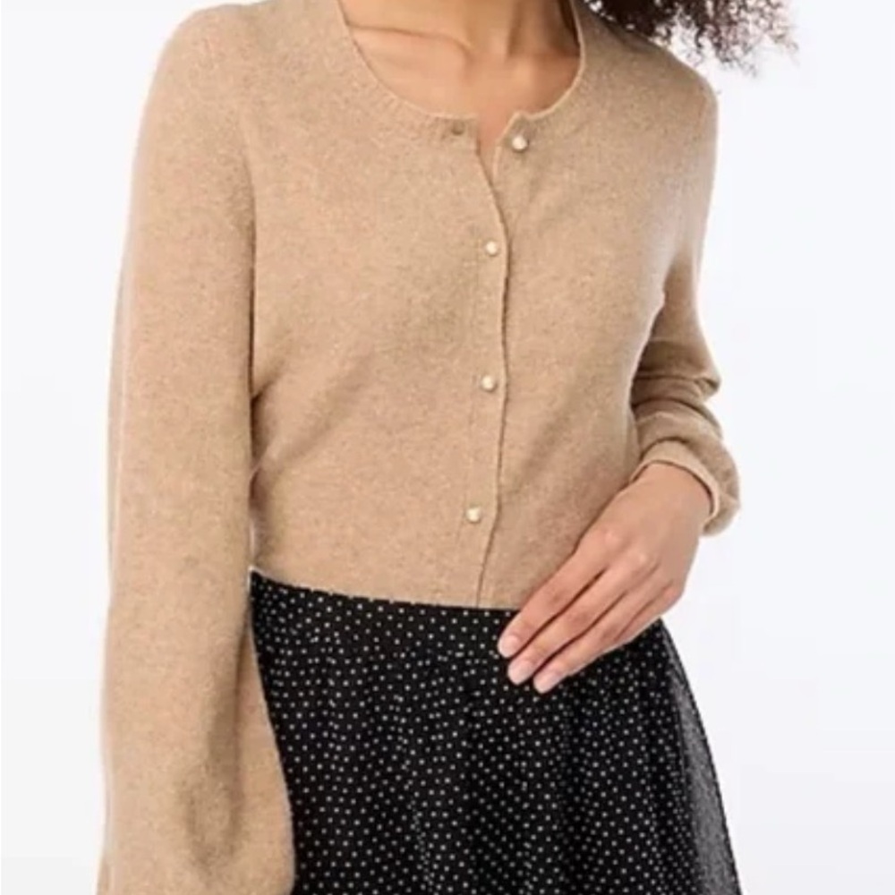 J.crew Brown Sweater with Pearl Buttons
